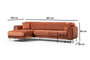 Atelier Del Sofa Sofá-Cama de Esquina Image Corner Left Cinnamon